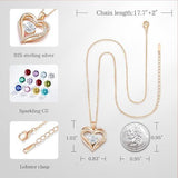 Darrahopens Fashion > Women's Fashion > Women's Jewellery Forever Love Heart Birthstone Necklace: 925 Sterling Silver Jewelry for Mom, Wife, Friend – Ideal for Mother’s Day, Anniversaries & Birthday（white diamond,April）