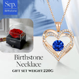 Darrahopens Fashion > Women's Fashion > Women's Jewellery Forever Love Heart Birthstone Necklace: 925 Sterling Silver Personalized Jewelry for Mom, Wife, Friend with 12 Month Stone Options（blue diamond,December）