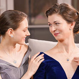 Darrahopens Fashion > Women's Fashion > Women's Jewellery Forever Love Heart Birthstone Necklace: 925 Sterling Silver Personalized Jewelry for Mom, Wife, Friend with 12 Month Stone Options（blue diamond,December）
