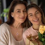 Darrahopens Fashion > Women's Fashion > Women's Jewellery Forever Love Heart Birthstone Necklace: 925 Sterling Silver Personalized Jewelry for Mom, Wife, Friend with 12 Month Stone Options（purple diamond,February）
