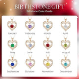 Darrahopens Fashion > Women's Fashion > Women's Jewellery Forever Love Heart Birthstone Necklace: 925 Sterling Silver Personalized Jewelry for Mom, Wife, Friend with 12 Month Stone Options（red diamond,January）