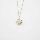 Darrahopens Fashion > Women's Fashion > Women's Jewellery Gift Gox - Aroma Necklace White Gold - Planet Stardust Crystal (Gold Clear) + Purify Oil Blend