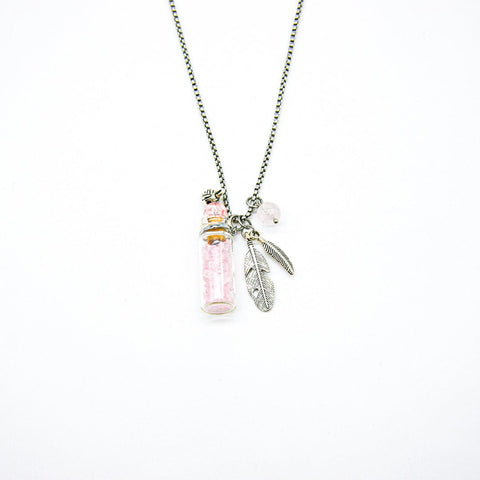 Darrahopens Fashion > Women's Fashion > Women's Jewellery Gift Gox - Crystal Bottle (Rose Quartz) + Purify Oil Blend