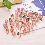 Darrahopens Fashion > Women's Fashion > Women's Jewellery Girls Clip-on Earrings 24 Pairs Cute Flower Metal Earrings Princess Dress Up Jewelry