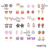 Darrahopens Fashion > Women's Fashion > Women's Jewellery Girls Clip-on Earrings 24 Pairs Cute Flower Metal Earrings Princess Dress Up Jewelry