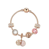 Darrahopens Fashion > Women's Fashion > Women's Jewellery Glamorous Gold Bracelet with Rhinestones, Colorful Cubic Zirconia, Hollow Beads & Double-Disc Pendant(19cm)