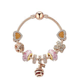 Darrahopens Fashion > Women's Fashion > Women's Jewellery Gold Snake Pendant Bracelet: Rhinestone Resin, Zircon Butterfly & Beads(18cm)