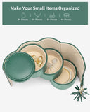 Darrahopens Fashion > Women's Fashion > Women's Jewellery Green Travel Jewelry Case: 3-Layer PU Cylinder Organizer for Necklaces, Earrings, Gifts for Travelers & Jewelry Lovers