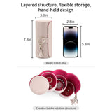 Darrahopens Fashion > Women's Fashion > Women's Jewellery Grey Travel Jewelry Case: 3-Layer PU Cylinder Organizer for Necklaces, Earrings, Gifts for Travelers & Jewelry Lovers