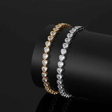 Darrahopens Fashion > Women's Fashion > Women's Jewellery Heart Tennis Bracelet for Women with Micro-Paved Zirconia, 7 Inch Silver Bracelet