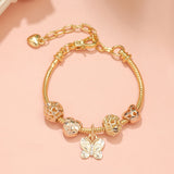 Darrahopens Fashion > Women's Fashion > Women's Jewellery Hollow Beads Butterfly Heart Charm Bracele(yellow,18cm)