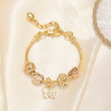 Darrahopens Fashion > Women's Fashion > Women's Jewellery Hollow Beads Butterfly Heart Charm Bracele(yellow,19cm)