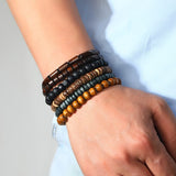 Darrahopens Fashion > Women's Fashion > Women's Jewellery Men's Vintage PU Leather Bracelet Set (36pcs)