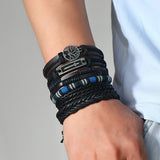 Darrahopens Fashion > Women's Fashion > Women's Jewellery Men's Vintage PU Leather Bracelet Set (36pcs)