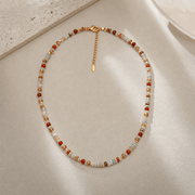Darrahopens Fashion > Women's Fashion > Women's Jewellery Multicolour Tourmaline Stone and Pearl Beaded Necklace - Colourful Layering Choker with Summer Style, Versatile Everyday Wear and Gift Friendly Appeal for Women In Australia - Darrahopens