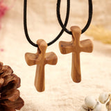 Darrahopens Fashion > Women's Fashion > Women's Jewellery Olive Wood Cross Necklace - Simple and Personalized