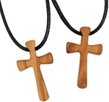 Darrahopens Fashion > Women's Fashion > Women's Jewellery Olive Wood Cross Necklace - Simple and Personalized