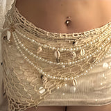 Darrahopens Fashion > Women's Fashion > Women's Jewellery Pearl and Shell Waist Chain, Women's Beach-Inspired Jewelry