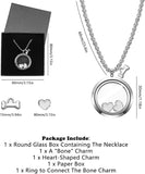 Darrahopens Fashion > Women's Fashion > Women's Jewellery Pet Ashes Memorial Necklace, Glass Circle Urn Pendant with Stainless Steel Chain for Pet Fur, Dried Flowers and Keepsake Jewellery, Transparent In Australia - Darrahopens
