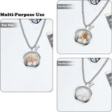 Darrahopens Fashion > Women's Fashion > Women's Jewellery Pet Ashes Memorial Necklace, Glass Circle Urn Pendant with Stainless Steel Chain for Pet Fur, Dried Flowers and Keepsake Jewellery, Transparent In Australia - Darrahopens