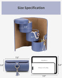 Darrahopens Fashion > Women's Fashion > Women's Jewellery Purple Travel Jewelry Case: 3-Layer PU Cylinder Organizer for Necklaces, Earrings, Gifts for Travelers & Jewelry Lovers