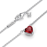 Darrahopens Fashion > Women's Fashion > Women's Jewellery Red Heart Necklace, Timeless Red Heart Jewelry for Women, Elegant Gift