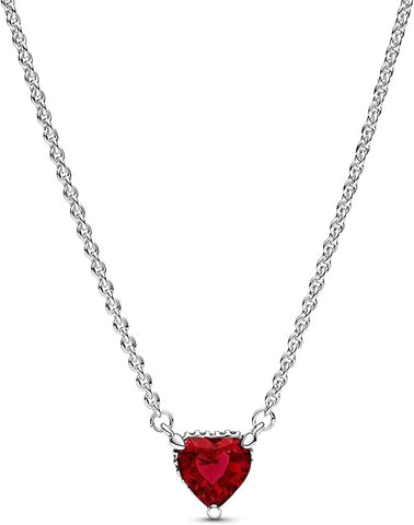 Darrahopens Fashion > Women's Fashion > Women's Jewellery Red Heart Necklace, Timeless Red Heart Jewelry for Women, Elegant Gift