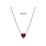 Darrahopens Fashion > Women's Fashion > Women's Jewellery Red Heart Necklace, Timeless Red Heart Jewelry for Women, Elegant Gift