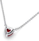 Darrahopens Fashion > Women's Fashion > Women's Jewellery Red Heart Necklace, Timeless Red Heart Jewelry for Women, Elegant Gift