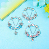 Darrahopens Fashion > Women's Fashion > Women's Jewellery Rhinestone Heart & Crown Bead Bracelet,Fashion Sweet Jewelry for Women(blue-21cm)