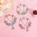 Darrahopens Fashion > Women's Fashion > Women's Jewellery Rhinestone Heart & Crown Bead Bracelet,Fashion Sweet Jewelry for Women(silver-20cm)