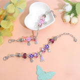 Darrahopens Fashion > Women's Fashion > Women's Jewellery Romantic Floral Big Glass Bead Petal Pendant DIY Bracelet(pink-19cm)