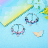 Darrahopens Fashion > Women's Fashion > Women's Jewellery Romantic Floral Big Glass Bead Petal Pendant DIY Bracelet(pink-21cm)