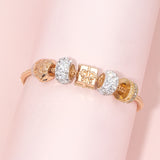 Darrahopens Fashion > Women's Fashion > Women's Jewellery Rose Gold Crystal & Heart Charm Bracelet(rose gold,18cm)