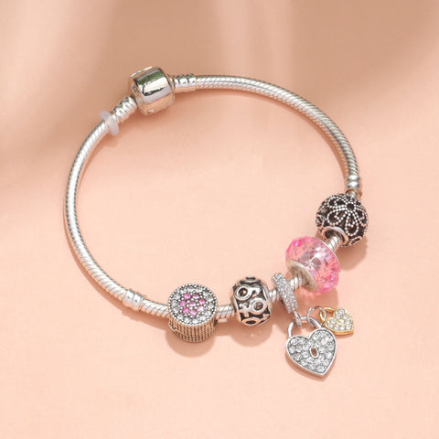 Darrahopens Fashion > Women's Fashion > Women's Jewellery Rose Gold Petal Zircon Bracelet(18cm)