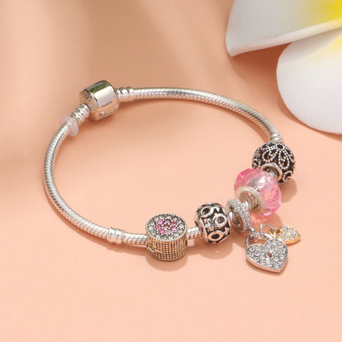 Darrahopens Fashion > Women's Fashion > Women's Jewellery Rose Gold Petal Zircon Bracelet(19cm)