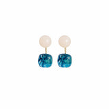Darrahopens Fashion > Women's Fashion > Women's Jewellery Small Fresh Blue Oil Earrings Retro Fashion Temperament Silver Needle Jewellery