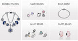 Darrahopens Fashion > Women's Fashion > Women's Jewellery Sparkling Charm Bracelet with Smiley, Crystal, Rhinestone Beads & Hollow Star Zircon Pendants(18cm)