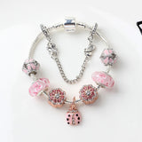 Darrahopens Fashion > Women's Fashion > Women's Jewellery Spring Blossom Charm Bracelet with Flower Beads(19cm)