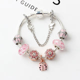 Darrahopens Fashion > Women's Fashion > Women's Jewellery Spring Blossom Charm Bracelet with Flower Beads(20cm)