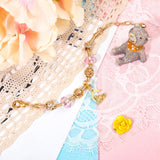 Darrahopens Fashion > Women's Fashion > Women's Jewellery Sweet Style Crystal Rhinestone Gold Star Moon Pendant Cute Pink Bead Bracelet(18cm)