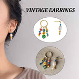 Darrahopens Fashion > Women's Fashion > Women's Jewellery Vintage Asymmetrical Earrings Handmade Floral Glass and Pearl Drop Design for Women