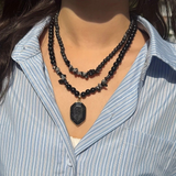 Darrahopens Fashion > Women's Fashion > Women's Jewellery Vintage Double-Layer Hand-Strung Turquoise Necklace, Bohemian-Style Crackle Pendant for Protection and Elegance