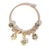 Darrahopens Fashion > Women's Fashion > Women's Jewellery Vintage Love Flower Star Charm Beaded Crown Pendant DIY Open Bangle(18cm)