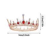 Darrahopens Fashion > Women's Fashion > Women's Jewellery Vintage Princess Wedding Crown Hair Accessories Bridal Round Tiara Headpiece