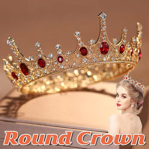 Darrahopens Fashion > Women's Fashion > Women's Jewellery Vintage Princess Wedding Crown Hair Accessories Bridal Round Tiara Headpiece