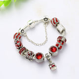 Darrahopens Fashion > Women's Fashion > Women's Jewellery Vintage Silver-Plated Zircon Beaded Bracelet(18cm)