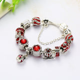 Darrahopens Fashion > Women's Fashion > Women's Jewellery Vintage Silver-Plated Zircon Beaded Bracelet(19cm)