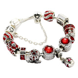 Darrahopens Fashion > Women's Fashion > Women's Jewellery Vintage Silver-Plated Zircon Beaded Bracelet(19cm)