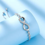 Darrahopens Fashion > Women's Fashion > Women's Jewellery Women's Bracelet in 925 Sterling Silver Infinity Love Bracelet with Cubic Zirconia Heart, Women's Bracelet in 925 Sterling Silver Infinity Bracelet Adjustable – yux